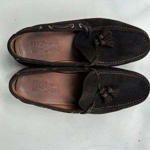 Almost New, Brown SZ 10.5 Men’s Ferragamo Loafers with Tassels